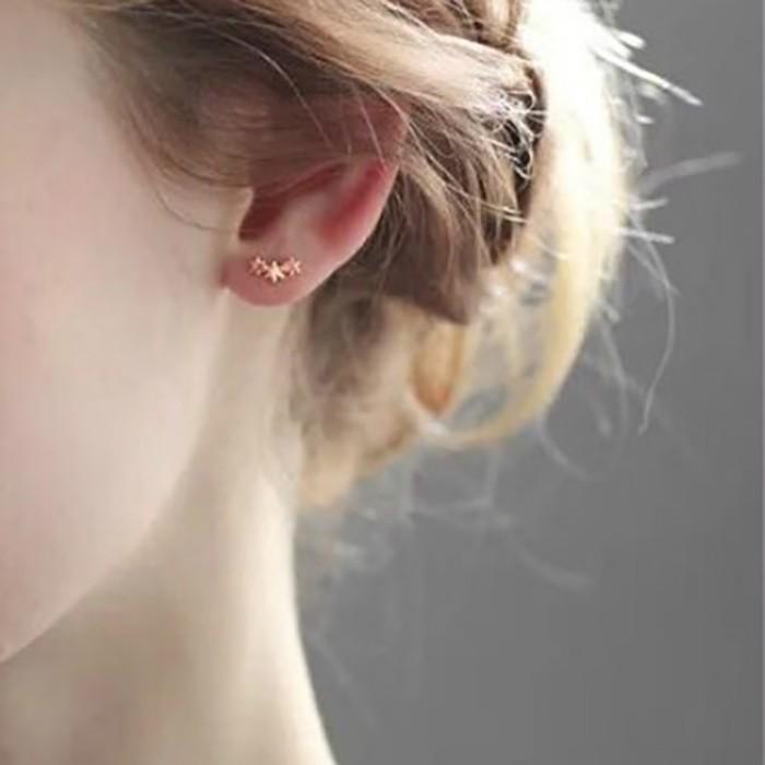 ピアス 可愛い 丸い 星 スター 組み合わせ バックキャッチ 2way ゴールド おしゃれ シンプル デザイン感 レディース 女性 プレゼント S925 1 6 A B Outlet 通販 Yahoo ショッピング