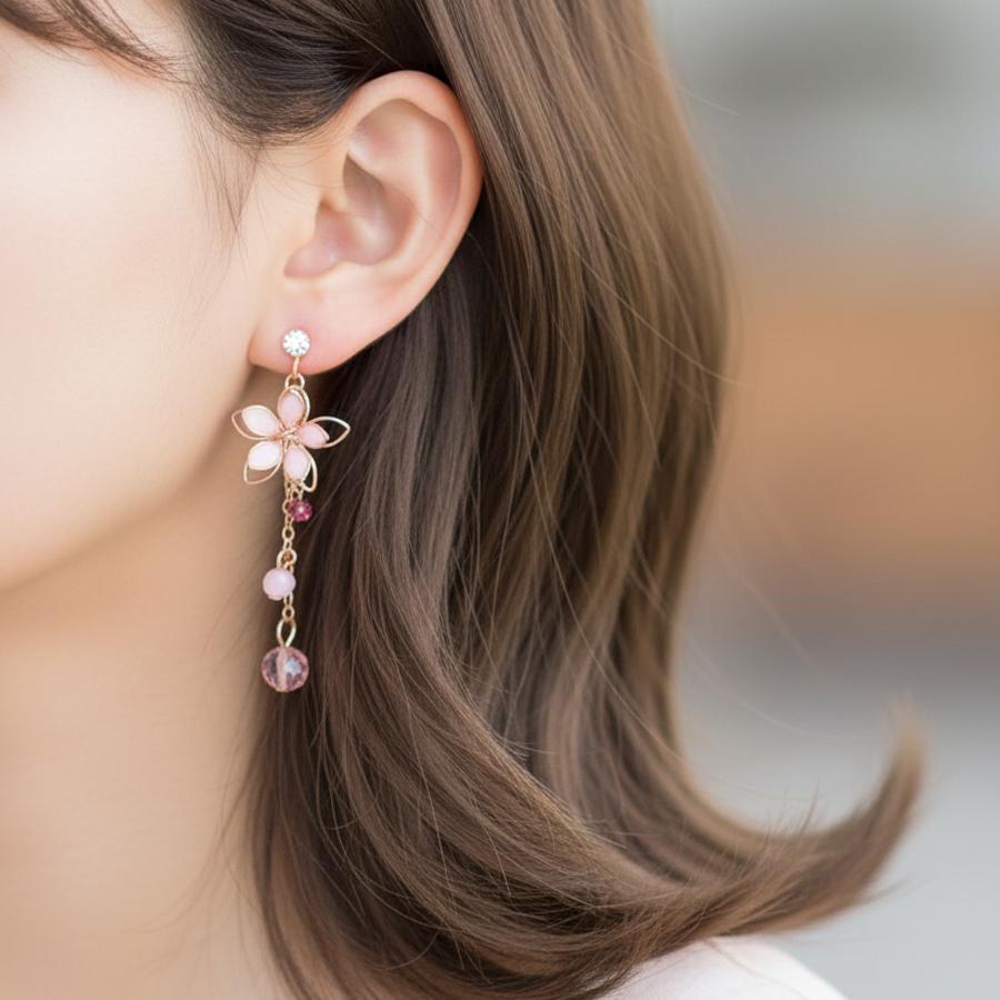 金アレ対応】 レディース ピアス イヤリング 桜 櫻 さくら サクラ 花