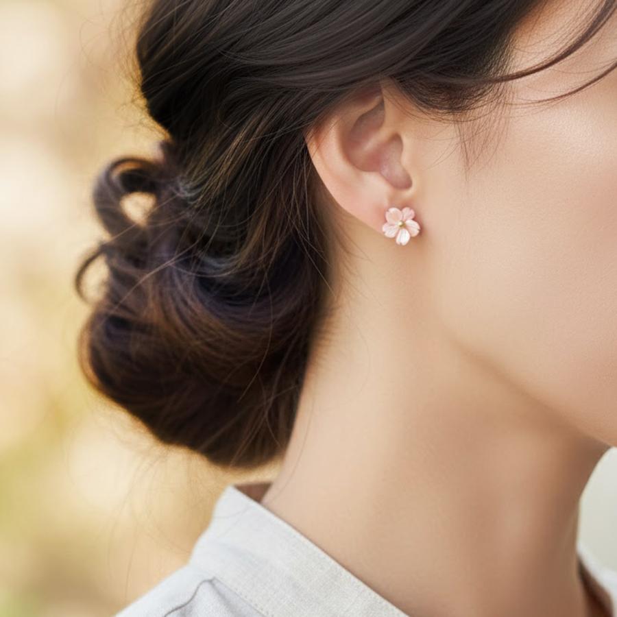 数量限定 桜ピアス レディース 樹脂ポスト サクラ 花 さくら 女性