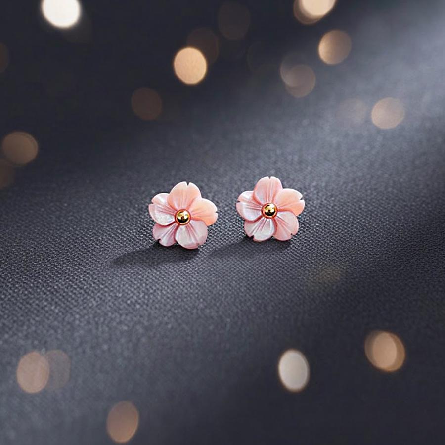 金アレ対応】桜ピアス レディース 樹脂ポスト サクラ 花 さくら 女性
