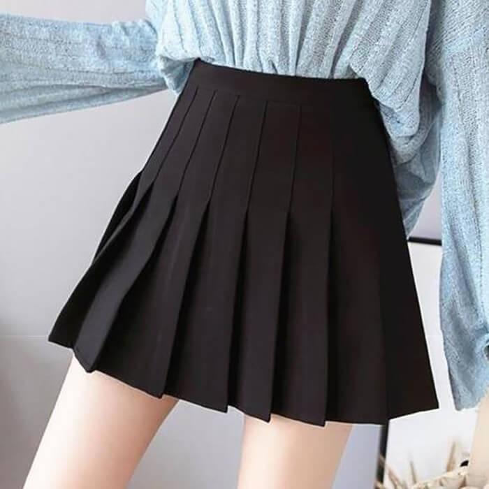 ミニスカート プリーツ レディース ブラック 無地 丈 カジュアル 可愛い 女性 女の子 Mini ハイウエスト ファスナー グレー 394gr A B 通販 Yahoo ショッピング