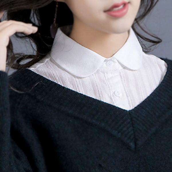 即納 つけ襟 ラウンドカラー シャツ レディース 可愛い コットン ツケエリ ホワイト ブラック 女性 かわいい エリ 襟 付け衿 付け襟 456 2rd A B Outlet 通販 Yahoo ショッピング