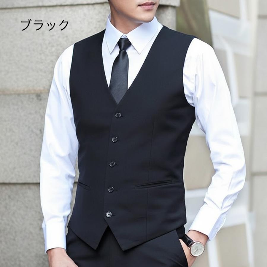 WF ベスト付きフォーマルスーツ ネイビー 170サイズ スーツベスト メンズ フォーマルベスト 未使用 結婚式 ベスト スーツ
