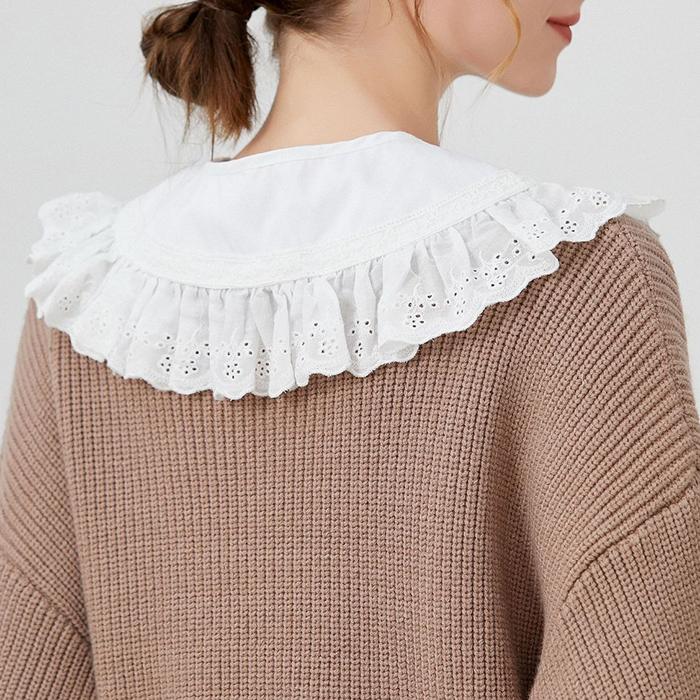 お取寄せ レディース つけ襟 フリル 可愛い ツケエリ レトロ 女性