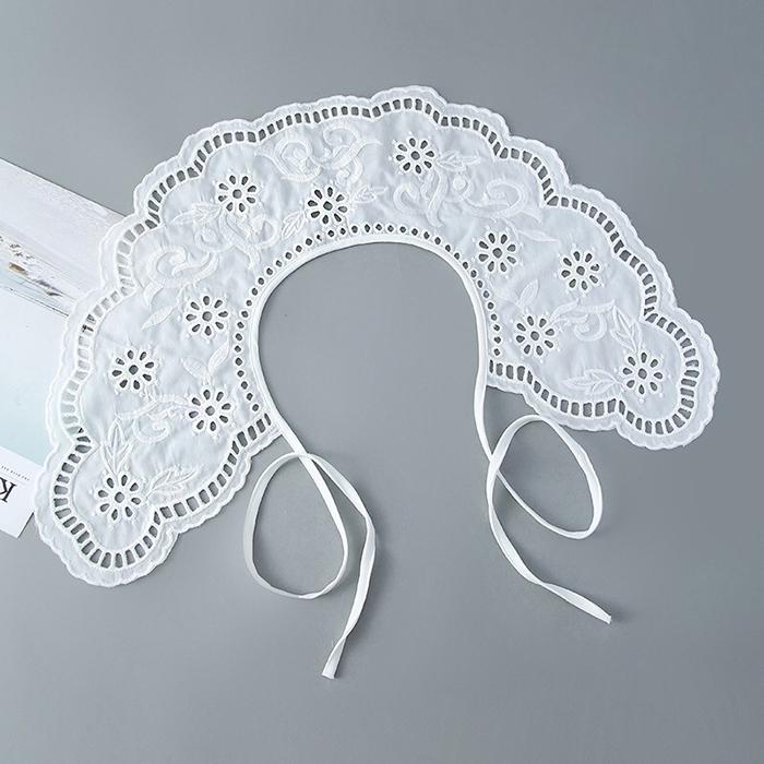 数量限定 レディース つけ襟 ショール 紐留め レース 刺繍 透け 姫様