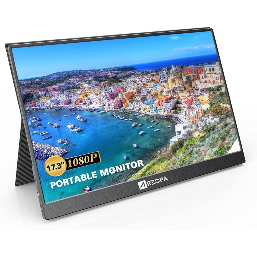 モバイルモニター スマホ タブレット パソコン 17 3インチ モバイルディスプレイ Arz B097qj45 Hdmi 内蔵スピーカー 19x1080解像度 Ips液晶パネル スイッチ用モニター Usb Arz B097qj45 Arz B097qj45 Type C Mini Hdmi 内蔵スピーカー あかね商事 新品未使用
