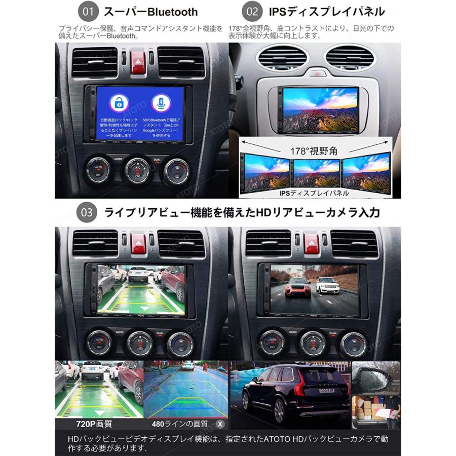 Atoto S8 2世代androidカーオーディオ ビデオ統合ナビゲーションシステム Usbテザリング デュアルbluetooth Lrv付きhdリアビュー 3g 32g Gen2 Ato S8g2a74sd あかね商事 通販 Yahoo ショッピング