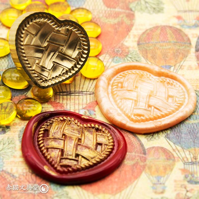 シーリングスタンプ 1100601「3Dハートニット」異型 ヘッドのみ 封蝋印