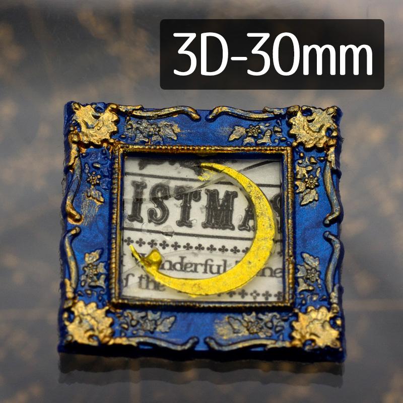 シーリングスタンプ 1100636「3D月-額縁シリーズ」3cmスクエア シーリングスタンプ 1100636「3D月-額縁シリーズ」3cmスクエア
