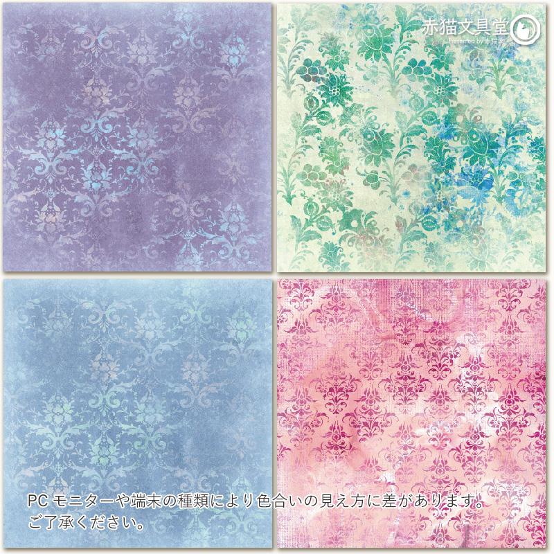 正方形素材紙 6インチ 15.24cm「Damask　R2608」24枚入 160g/m2 厚め コラージュ用品　1100845 |  | 06