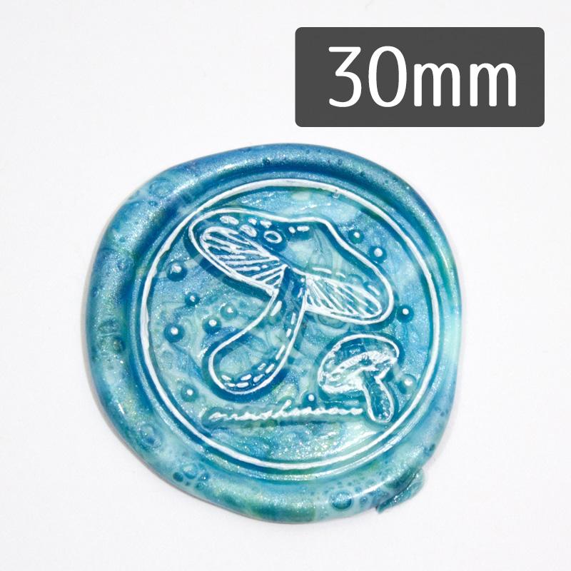 シーリングスタンプ 1100047「親子きのこ」3cm ヘッドのみ 封蝋印 真鍮 