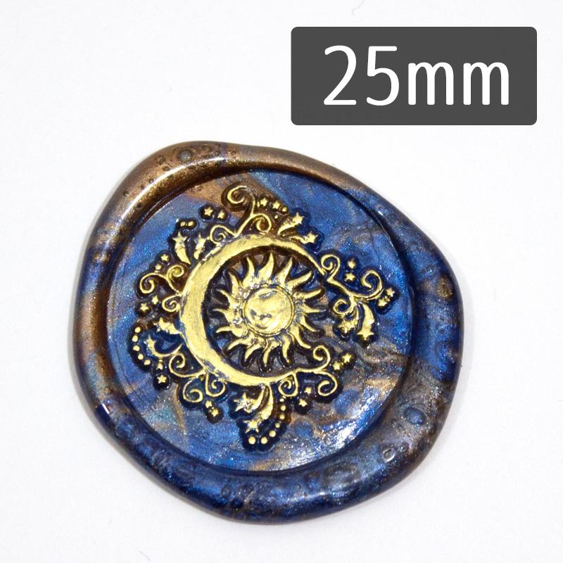 シーリングスタンプ 1100048「月と太陽オリエンタル」2.5cm シーリングスタンプ 1100048「月と太陽オリエンタル」2.5cm