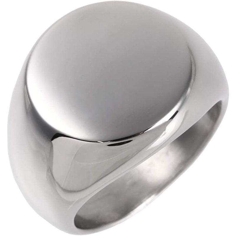 sakuto 指輪 メンズ シグネットリング 印台 シンプル ステンレス 重さ25gの重厚感 アクセサリー (日本サイズ26号