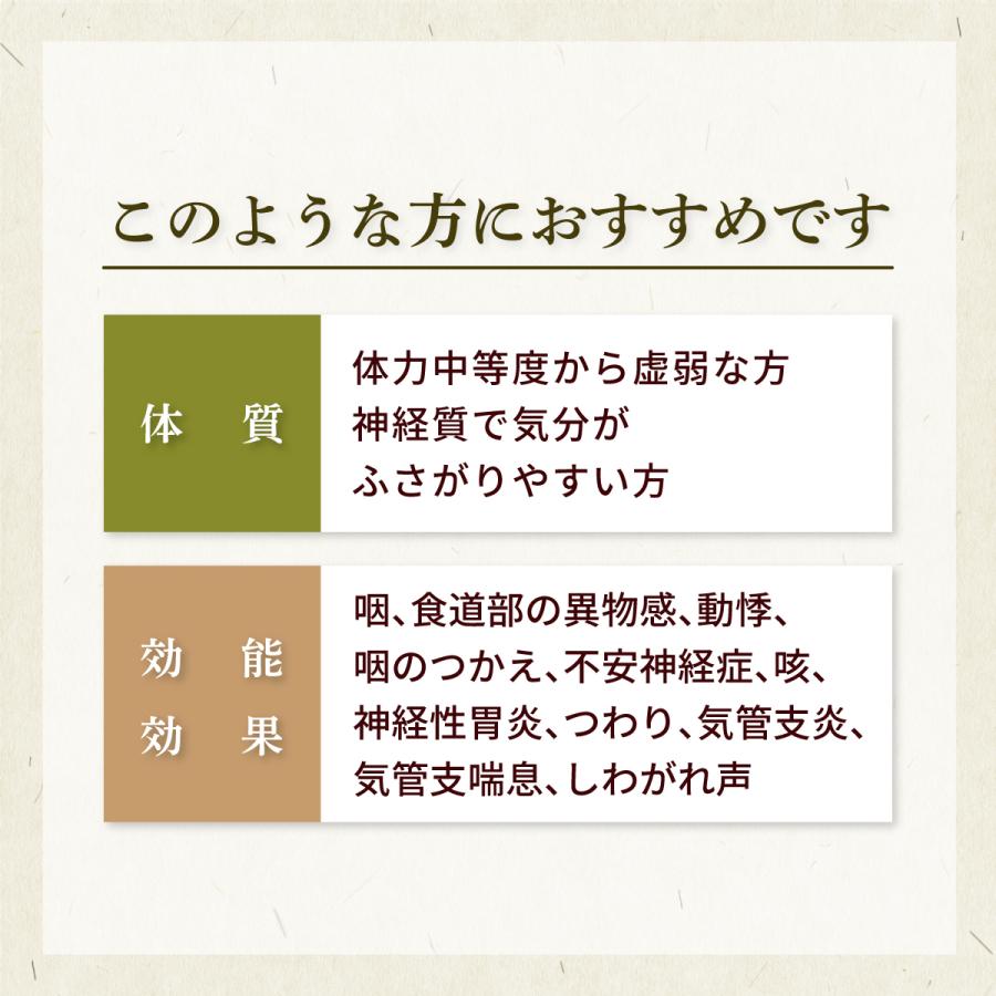 半 夏厚朴 湯 すぐ 効い た