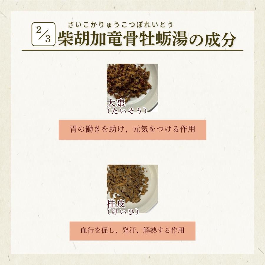 柴胡竜牡 柴胡加竜骨牡蛎湯 さいこかりゅうこつぼれいとう 長倉製薬 粒状30包 不眠症 ヒステリー めまい 無添加 第2類医薬品 さいこりゅうぼ｜akaokanpou｜04