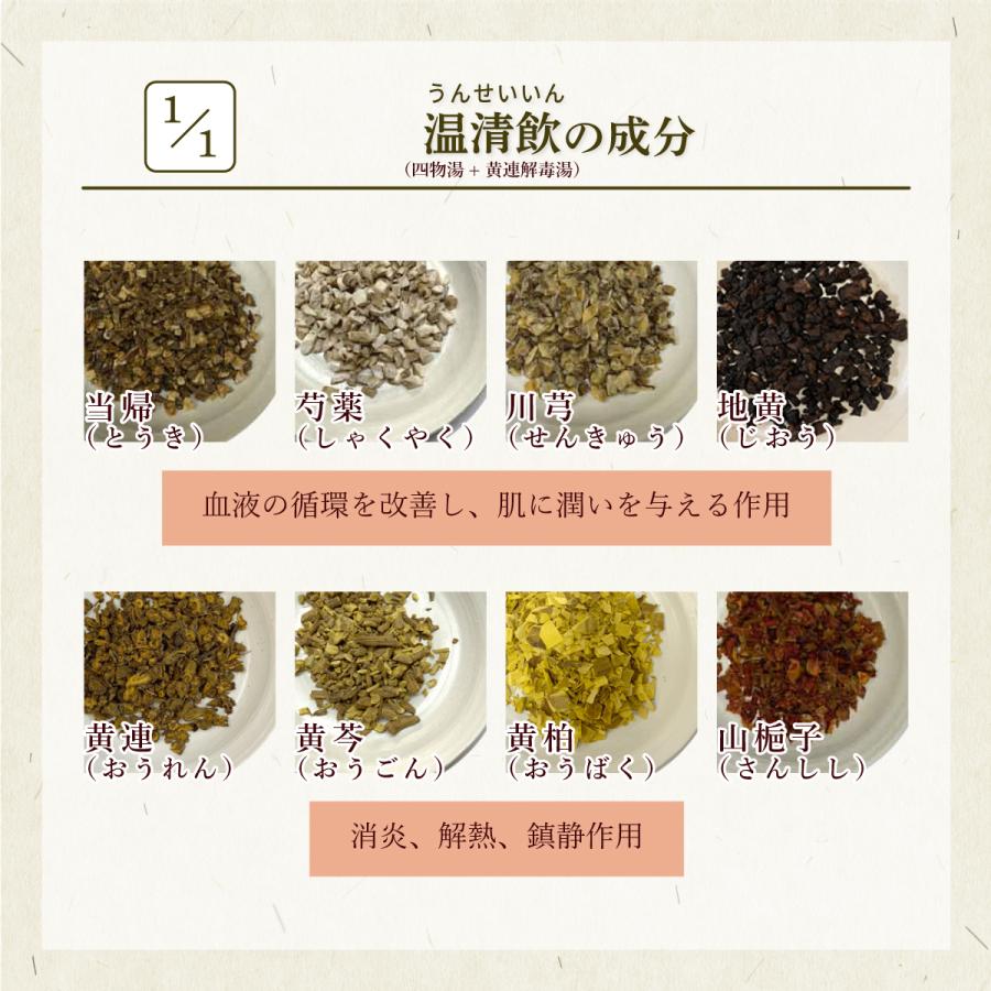 お買い得！！★赤尾漢方薬局★温清飲 ウンセイイン 煎じ薬 20日分 赤く熱を持ち乾燥したアトピー 薬局製剤 うんせいいん