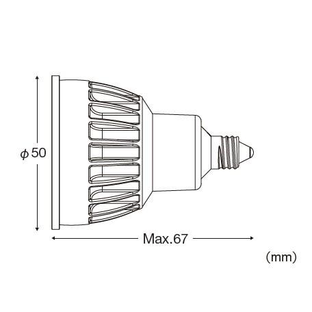 LDR6LNE11D24512 ウシオ LED電球 ハロゲン形 65W相当 2400K 狭角 口金E11 調光対応 LDR6L-N-E11/D/24/5/12｜akari-denzai｜02