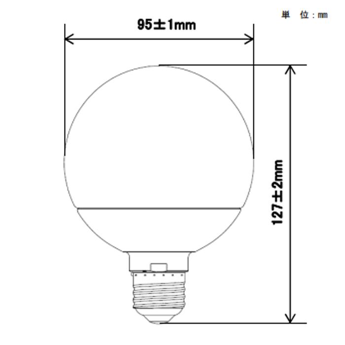 LDG4DG95W パナソニック LED電球 ボール電球タイプ 40W形相当 昼光色 口金E26 6個セット LDG4D-G/95/W_2