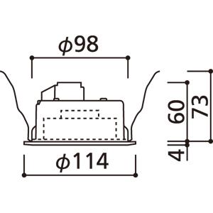 ODELIC（オーデリック） OD361203WDR ダウンライト 埋込穴Φ100 白熱灯