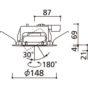 OD361241BCR オーデリック LEDユニバーサルダウンライト 埋込穴Φ125 白熱球100W相当 電球色〜昼光色  Bluetooth調光・調色可能 ホワイト