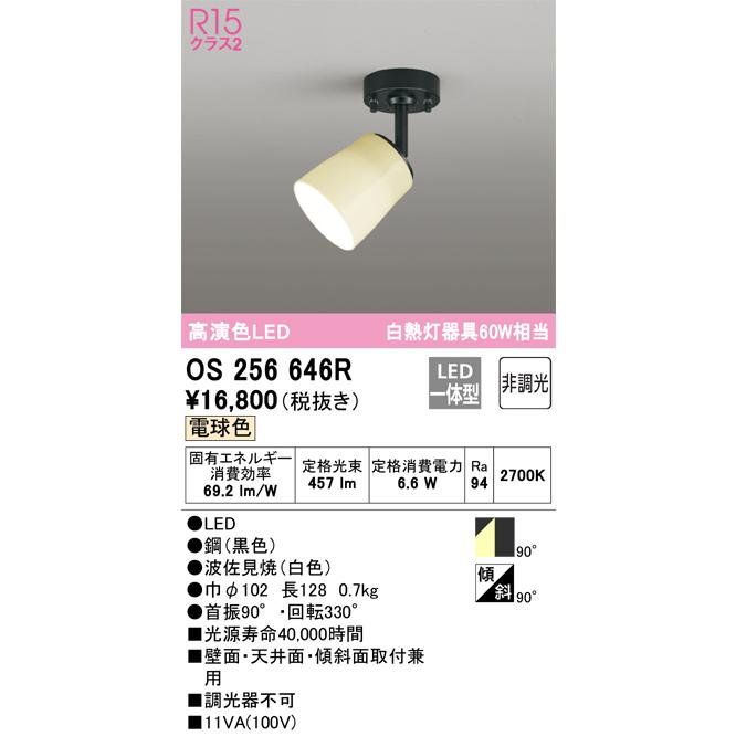 ODELIC（オーデリック） OS256646R スポットライト 白熱灯器具60W相当