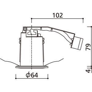 ODELIC（オーデリック） OD361374R ダウンライト 埋込穴Φ50 白熱灯器具
