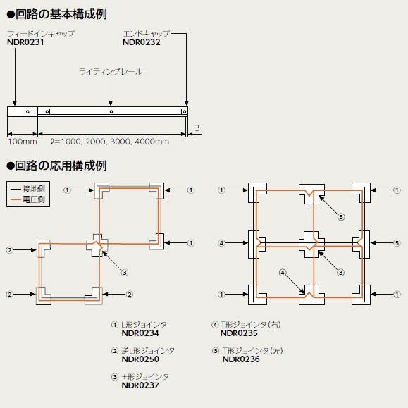 TOSHIBA（東芝） NDR0212S ライティングレール 長さ2m シルバー色 直付