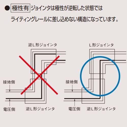 NDR0241BK 東芝 垂直ジョインタ 外角 黒色 ライティングレール用 10個セット NDR0241B(K)の画像