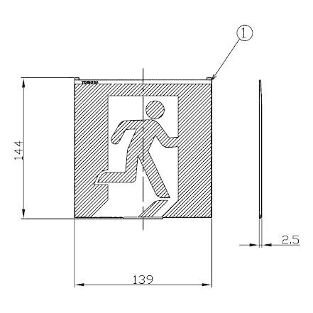 TOSHIBA（東芝） ET10701 避難口誘導灯用表示板 C級 10形 片面用 ET