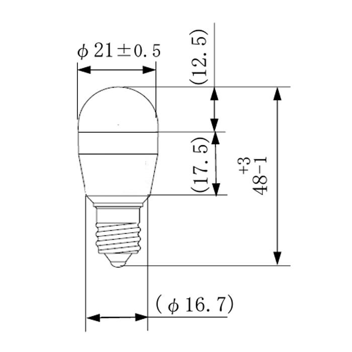 LDT1DHE12 パナソニック LED小丸電球 T形 昼光色 口金E12 10個セット LDT1D-H-E12｜akari-denzai｜02