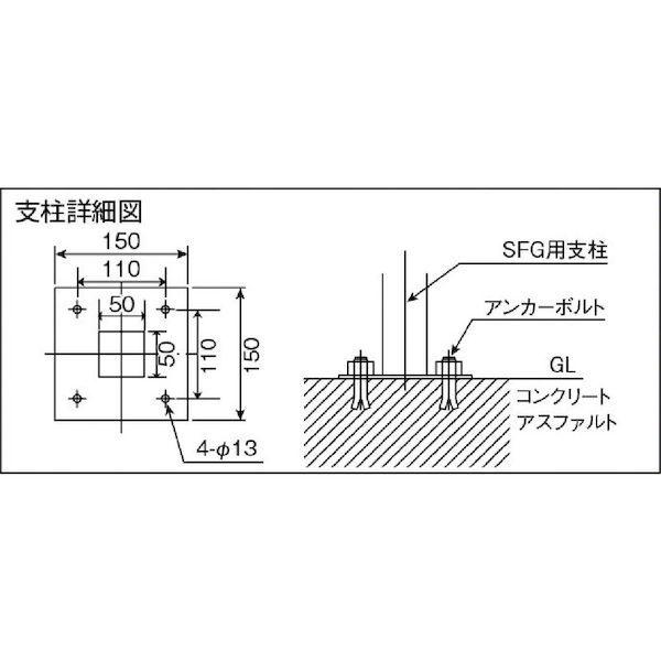 トラスコ中山（TRUSCO） ［SFG-512B］ セーフティーガード増結用 間口１２４４ｍｍＸ高さ１６５５ｍｍ S SFG512B_2