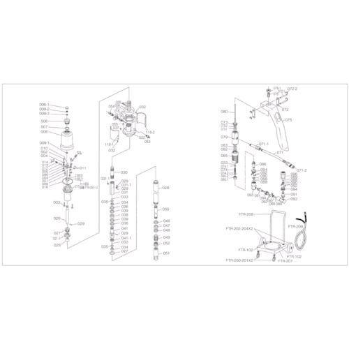 トラスコ中山（ＴＲＵＳＣＯ） ［FTR208］ エアルブリケーターＦＴＲ−６５Ｇ用 手持ち部分 326-5404 園芸用品-花、ガーデニング-その他ガーデニング、園芸用品