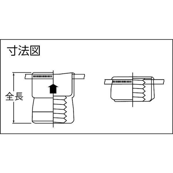 あすつく対応 「直送」 トラスコ中山（ＴＲＵＳＣＯ） ［TINS350C］ インサ−トナット M3X0．5 下穴4．9 432-8841 ポイント5倍｜akarica｜02