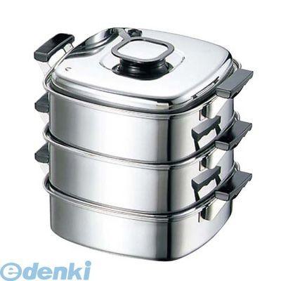 472800 モモ １８−０ プレス 角蒸器 ３段 ２７cm
