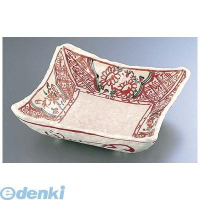 ［ROO3401］ 志野柚赤絵万暦四角大皿　深 Ｂ０３−３１ 4560342474076 ポイント5倍