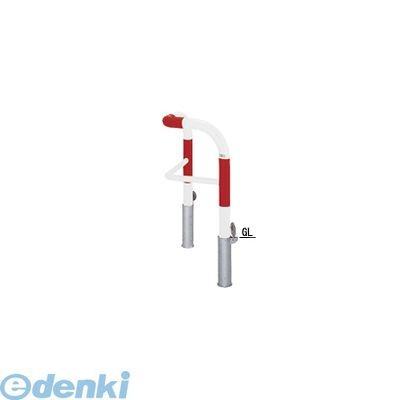 帝金（Teikin）［Y83R-P3(R&W)］ 「直送」【代引不可・他メーカー同梱不可】 スチール製バリカー　横型・コノ字型・アーチ型・U字型車止め