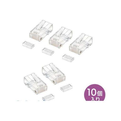 サンワサプライ ［ADT-RJ45-10SN］ RJ−45コネクタ【単線用】 10個入り ADTRJ4510SN ポイント5倍｜akarica