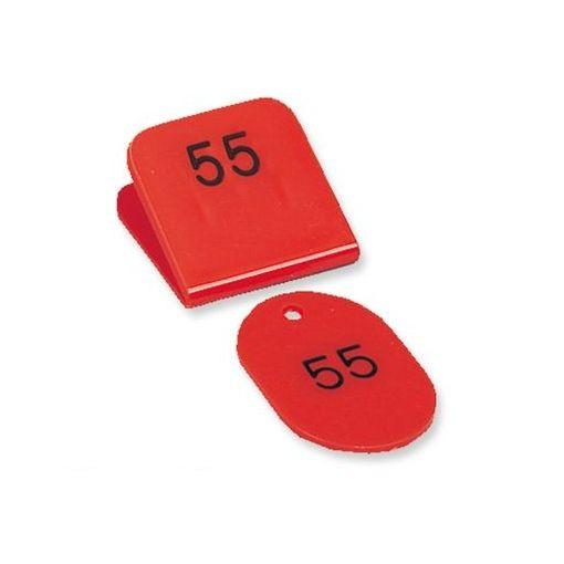 共栄プラスチック ［CT-3-51-R］ 親子番号札 角型 51−100 レッド CT351R ポイント5倍