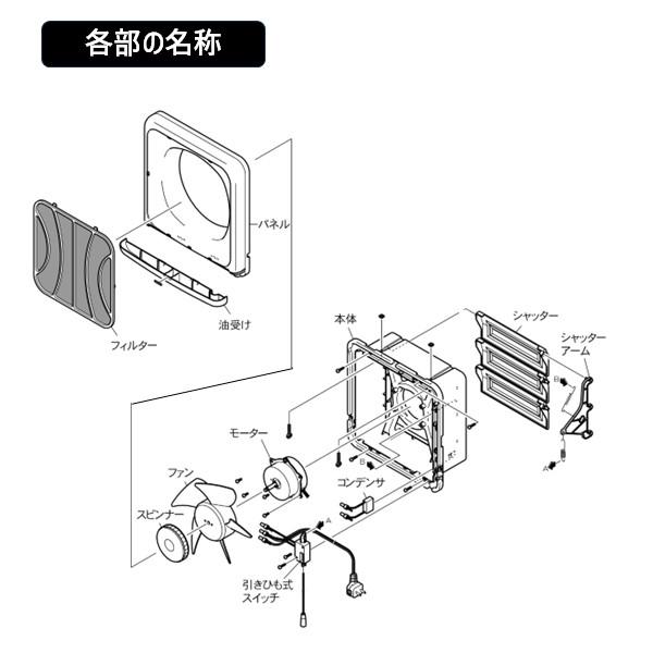 在庫 高須産業 ［FF-250］ フィルター付換気扇 25cm FF250 あすつく対応