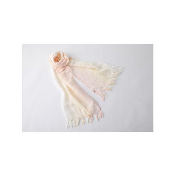 4529043032909 グラデーションストール 4．サーモンピンク×生成