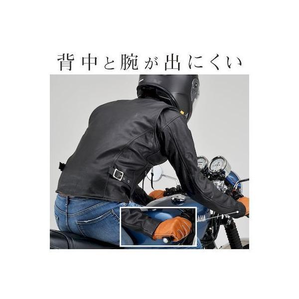 デイトナ DAYTONA 17816 バイク用 レザー ジャケット 2XLサイズ メンズ ブラック 春秋冬 ダブルライダースジャケット DL−003の画像