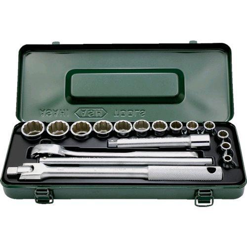 あすつく対応 「直送」 旭金属工業（ASAHI） ［VO4131］ ＡＳＨ　ソケットレンチセット１２．７□×１７ＰＣＳ V 376-7311