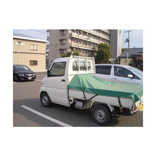 あすつく対応 「直送」 萩原 TP2 ターピー ターポリントラックシート 2号 小型トラック グリーン 2．3m×3．5m_1