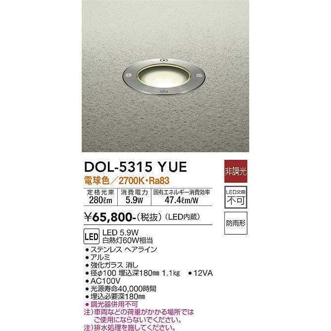 安心のメーカー保証 DOL-5315YUE 大光電機 LED 屋外灯 その他屋外灯 実績20年の老舗 :DOL-5315YUE:あかりの