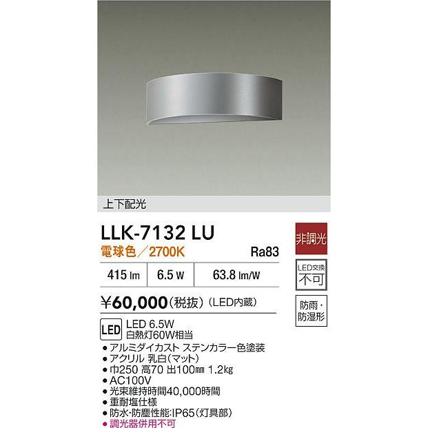 大光電機 安心のメーカー保証 【インボイス対応店】LLK7132LU LED 屋外