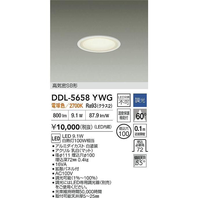 大光電機 安心のメーカー保証【送料無料】大光電機 DDL-5658YWG ダウン