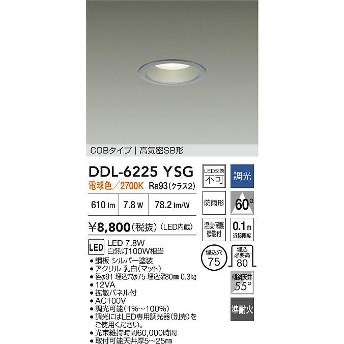大光電機 安心のメーカー保証【送料無料】大光電機 DDL-6225YSG 屋外灯