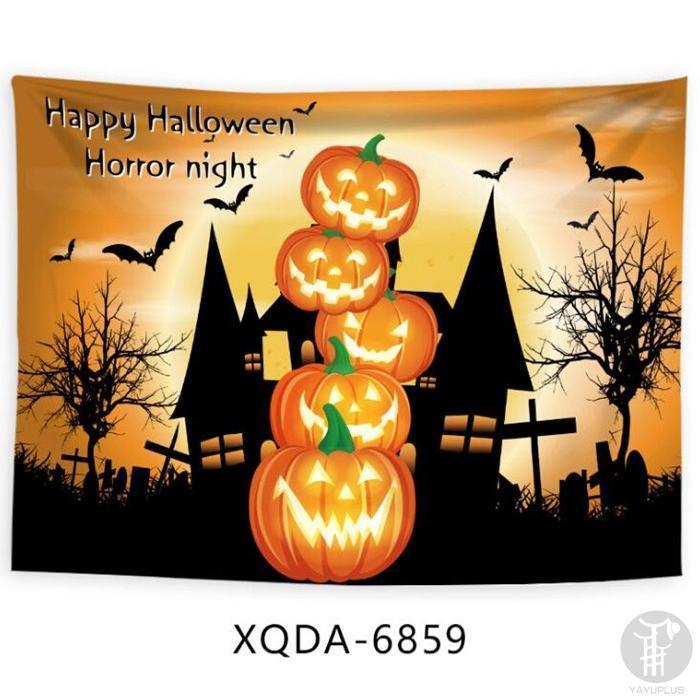 ハロウィン タペストリー 場所を取らない 大判130×150cm 壁掛け