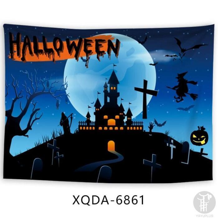 ハロウィン タペストリー 場所を取らない 大判130×150cm 壁掛け