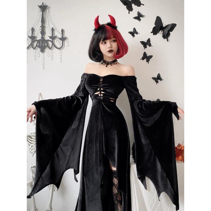 ハロウィンコスプレ衣装 レディース 死神ドレス 悪魔 魔女 万聖節